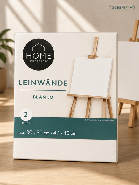 Home Creation Leinwand Blanko Set 30X30 40X40Cm Keilrahmen Malen KüNstler A13-image