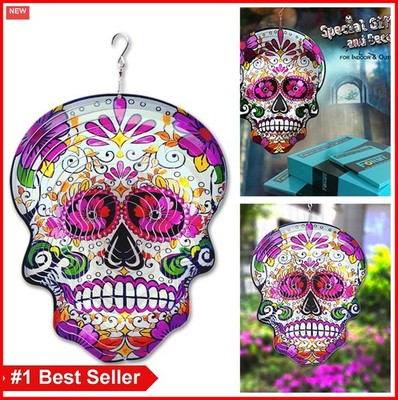Stainless Steel 3D Kinetic Wind Spinner 12 Inch Mandala Daisy Hanging Garden
