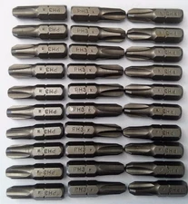 Bosch 327022 P3 x 1" Extra Hard Insert Bits Screw Tips 30pcs.