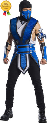 Men'S Mortal Kombat 11 Sub Zero Costume 100% Polyester Hand Wash Only