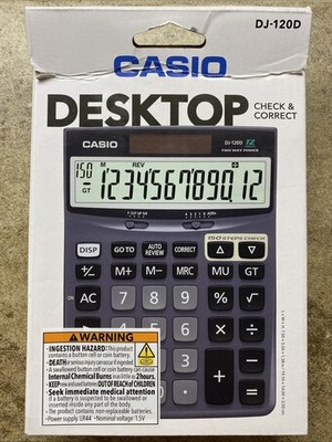 Casio Desktop Check & Correct DJ-120D Electronic Calculator