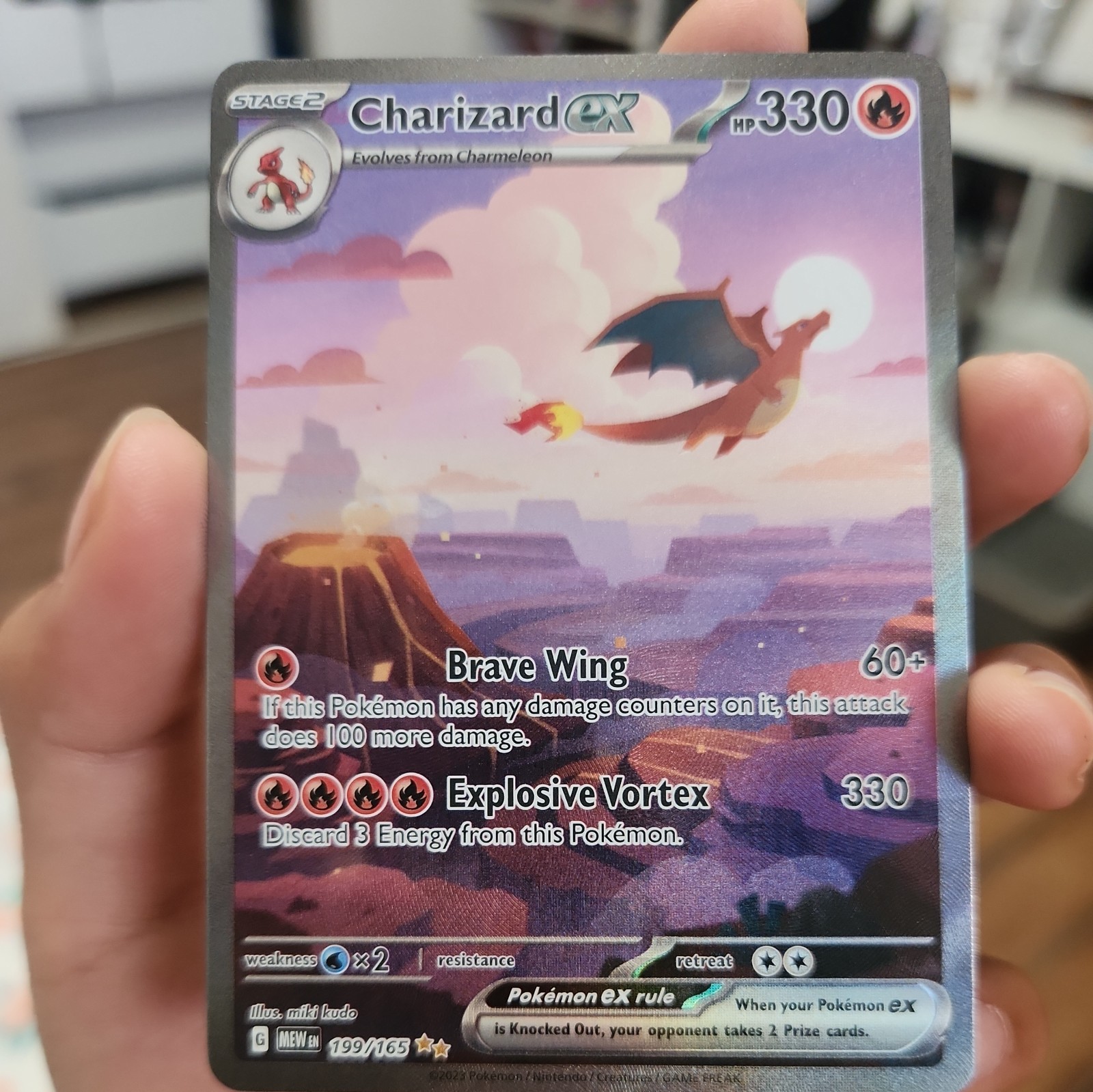 Pokemon SV Scarlet & Violet 151 Charizard EX Card 199/165 Sir