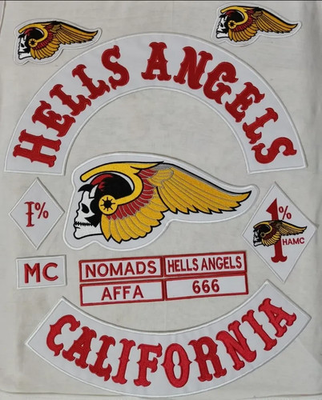 #ad Hells Angels MC Patch Set California Nomads Death Head 1% AFFA 666 Embroidered $59.50