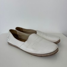 Sam Edelman Everie White Leather Slip On Loafers Espadrille Flats Size 9M