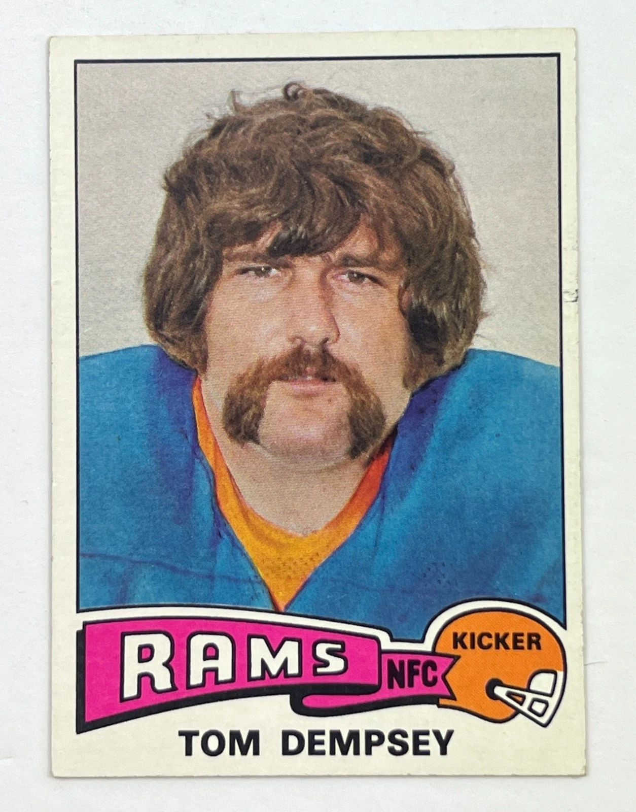 1975 Topps #163 Tom Dempsey - Rams NFL - Free Shipping  BLG