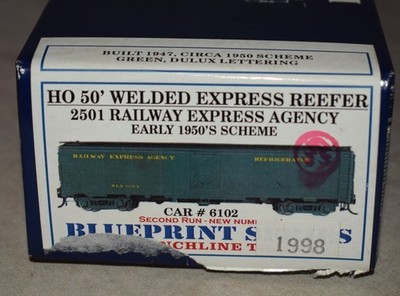 Branchline Blueprint 2501 50' Welded Express Reefer 2501 REA Railway Express HO