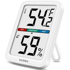 Vaikby Precision Hygrometer - Indoor Humidity Meter and Room Thermometer with...
