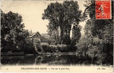 Old postcard Villenes-sur-SEINE - view of the petit Bras (102383)