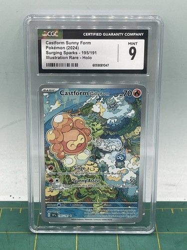 Castform Sunny Form graded CGC 9 for sale on eBay