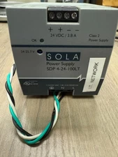 Emerson Sola SDP 4-24-100LT Power Supply 24VDC 3.8A 115-230VAC UNTESTED