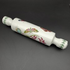 Portmeirion Botanic Garden Ceramic Rolling Pin Amaryllis Mexican Lily Butterflys