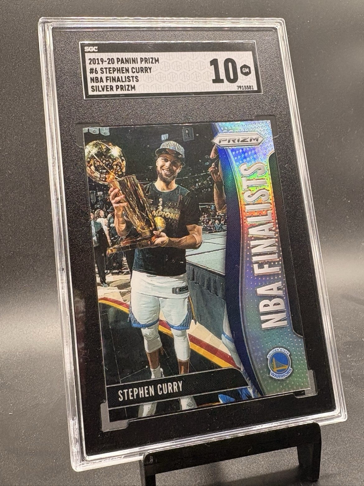 STEPHEN CURRY 2019 Panini Prizm NBA Finalists Silver Prizm #6 SGC 10 GEM MINT