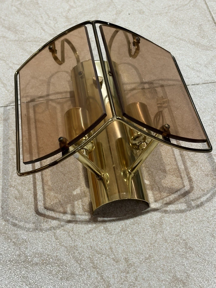 Aplique de pared dorado y marrón - Imagen 4 de 4