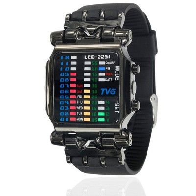 Waterproof Multi-Function Square Watch for Adults with Night Light Display