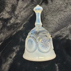 VINTAGE FENTON OPALESCENT GLASS MOON & STARS BELL 6 3/4" TALL