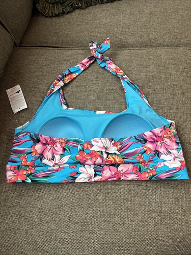 LANDS’ END Neckholder-Bikinioberteil Large chlorresistent quadratischer Ausschnitt Blumenmuster - Bild 7 von 15