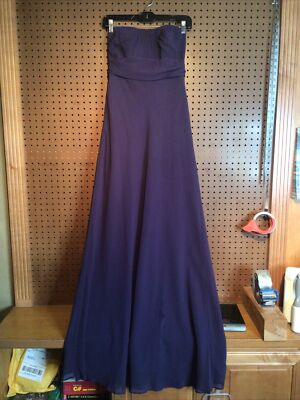 Davids Bridal Sz 4 Sleeveless Strapless Purple Bridesmaid Dress 55 Long EUC #22 | eBay Davids Bridal Sz 4 Sleeveless Strapless Purple Bridesmaid Dress 55 Long EUC #22 | eBay