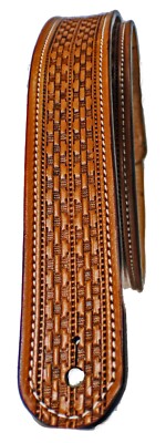 GUITAR STRAP 3'' CUSTOM HANDMADE LEATHER  BASKET WEAVE AND SEWED  5 YEAR WARRENTY