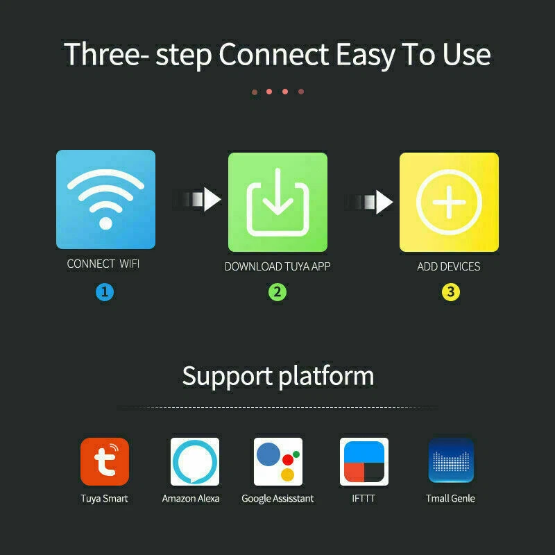 2 Pack WiFi Smart Door Window Magnetic Sensor Home Security Burglar Alarm Google - Image 3 of 4