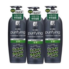 ELASTINE scalp purifying bamboo charcoal Shampoo 680ml(22.99oz) x 3pcs Korea