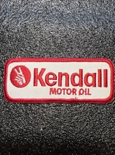 Vintage KENDALL MOTOR OIL Patch, Peace/ Victory Sign, Hat Patch 4.5”