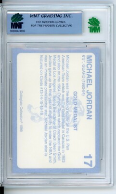 1989 COLLEGIATE COLLECTION MICHAEL JORDAN GRADED NMNT-MNT+ card #17 | eBay