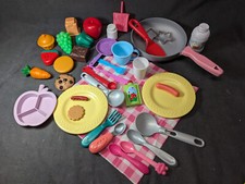 Kids Kitchen Toy Play Set Pretend Cooking Playset Utensils Cookware 35 pcs