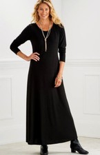 CLASSIC MAXI BLACK DRESS ~ MED UP TO 2X ~ PERFECT FOR DAYS-EVENINGS-HOLIDAYS