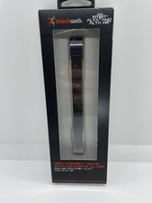 BlackWeb Black Steel Replacement Band Magnetic Clasp Use with Fitbit Alta NEW