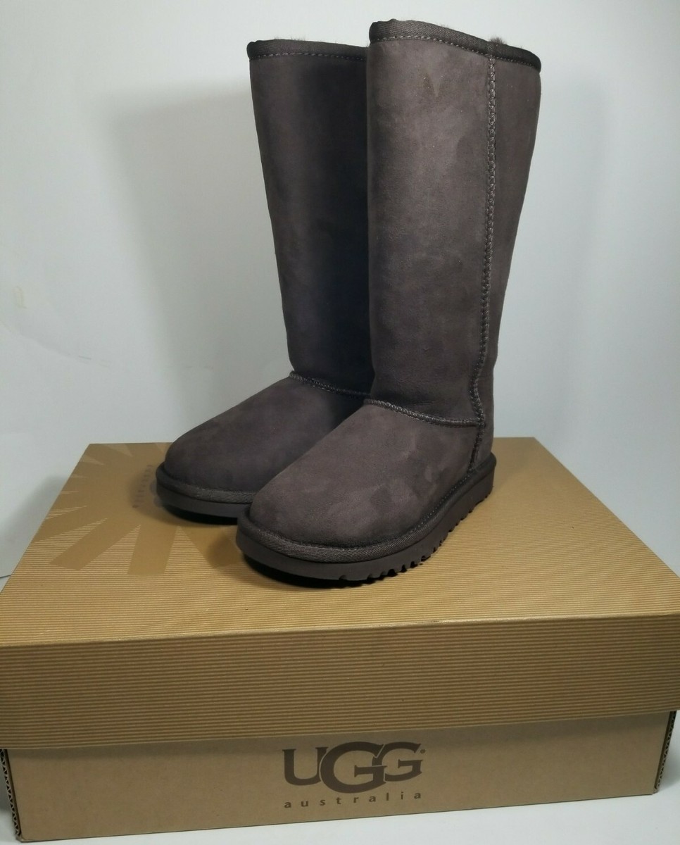 UGG Kids Classic Tall Boots Chocolate Brown NIB Size 13 EU 30