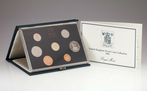 1984, 1985 & 1987 United Kingdom Proof Set Collection w/ 2 Original COA's - Picture 3 of 5