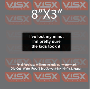 I ve lost my mind. I m pretty sure the kids took it. Bumper Sticker Funny 
