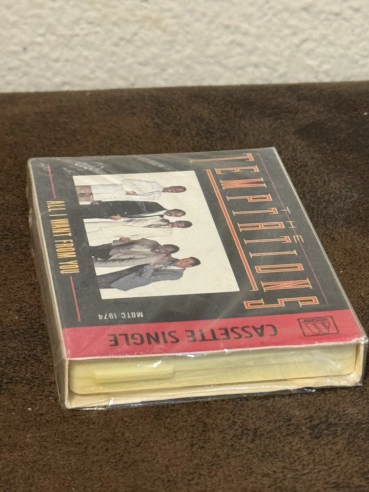 1988 VTG The Temptations All I Want From You Cassette Tape single SEALED - NOS - Image 3 of 4