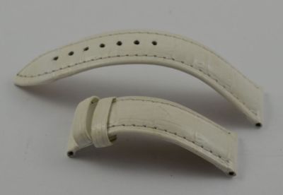 MIDO HERREN LEDER ARMBAND BRACELET 20MM RAR FÜR DORNSCHLIESSE 18MM WEISS