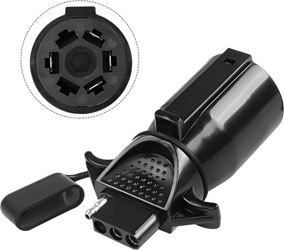 7 Pin zu 4 Pin Anhänger RV Adapter Connector Runde 7 Way Blade Weiblich zu 4 Way