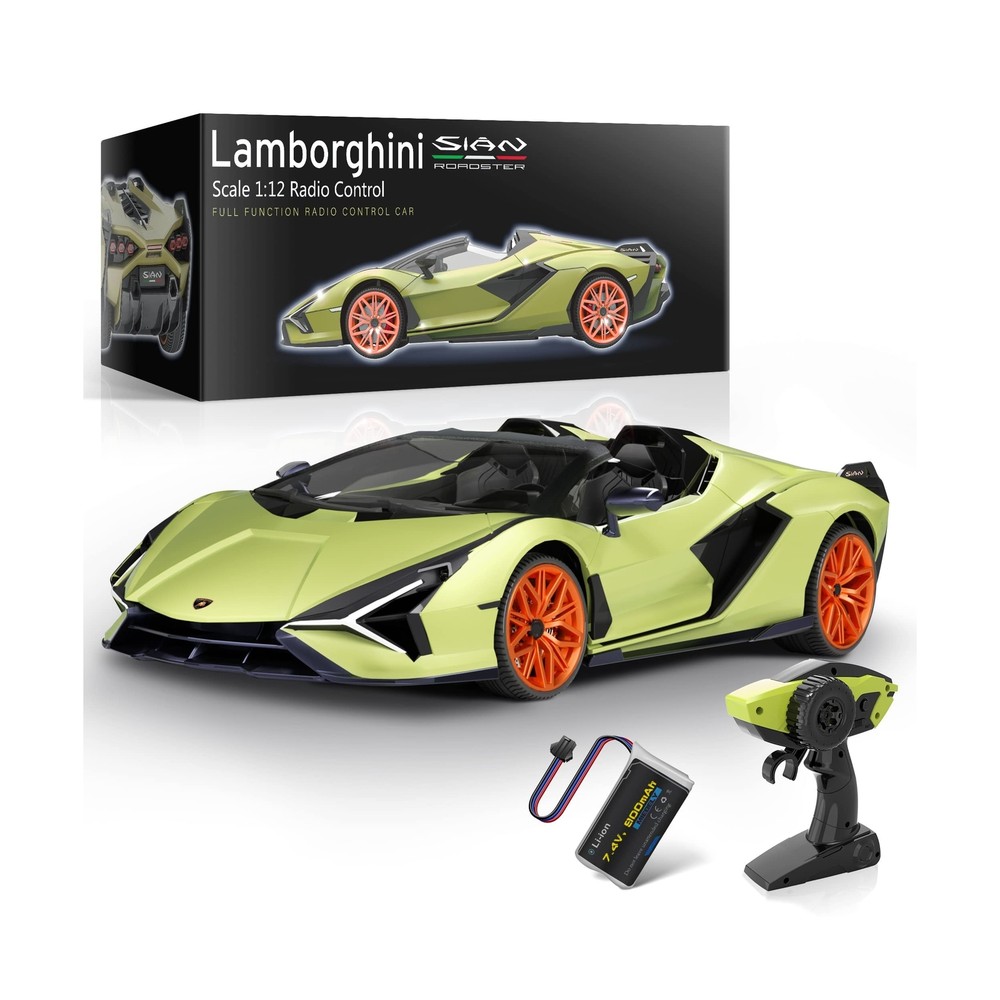 MIEBELY 1:12 Scale Lamborghini RC Car with 7.4V 900mAh Battery