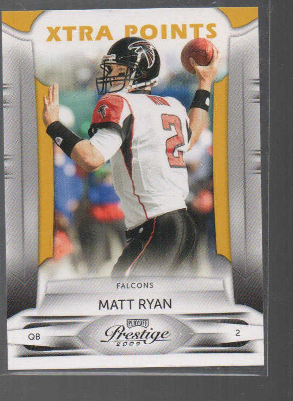 MATT RYAN 2009 PLAYOFF PRESTIGE XTRA POINTS YELLOW CARD #7 /250