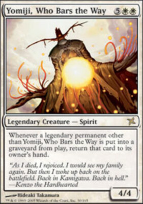 [1x] Yomiji, Who Bars the Way Slight Play, English Betrayers of Kamigawa MTG Mag