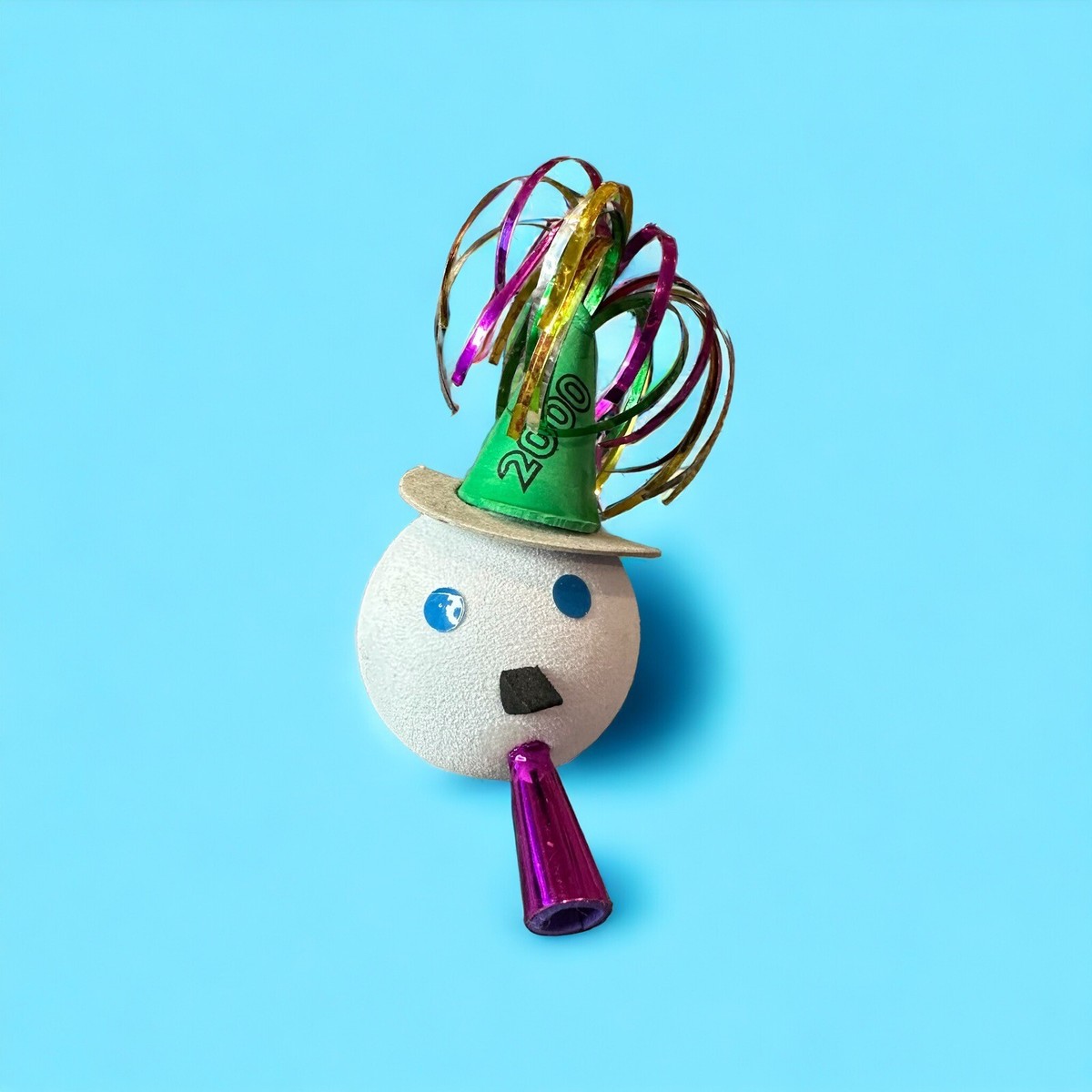 Jack In The Box Antenna Ball New Years 2000 Vintage Party Hat Jack