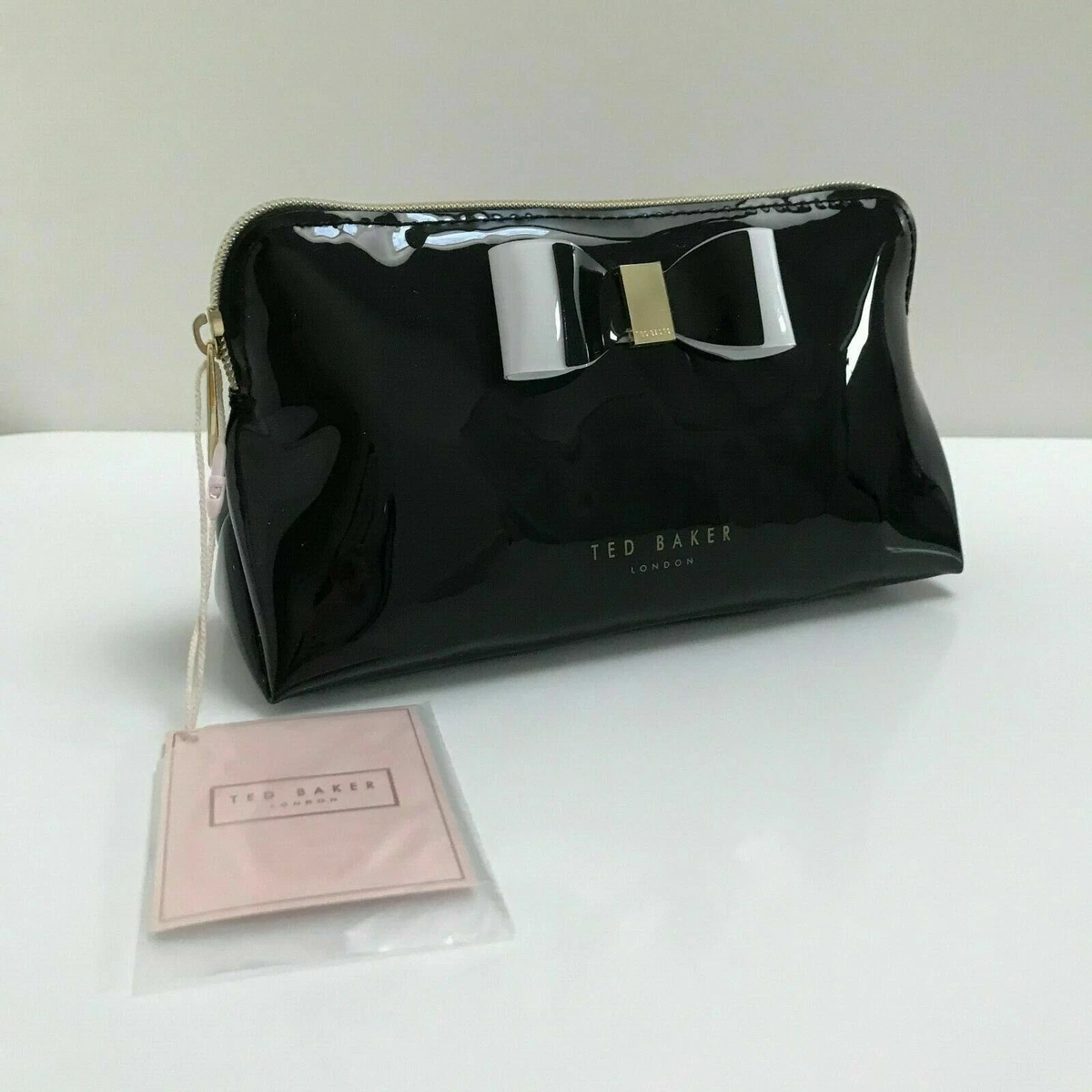 Ted Baker Vivekah bow detail make up wash bag black brand new