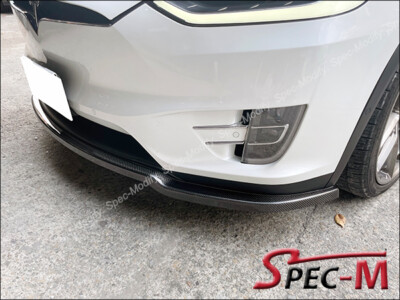 MX Style Front Bumper Lip Splitter Carbon Fiber CF Fits 16-20 Tesla Model X