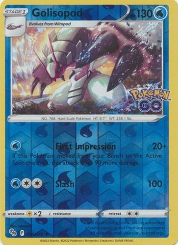 Pokemon TCG: Pokemon Go Golisopod 026/078 Reverse Holo Rare