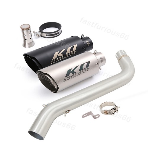 For Voge DS525X 2023-2024 Motorcycle Exhaust Muffler Middle Pipe Steel 51MM Tips - Picture 8 of 12