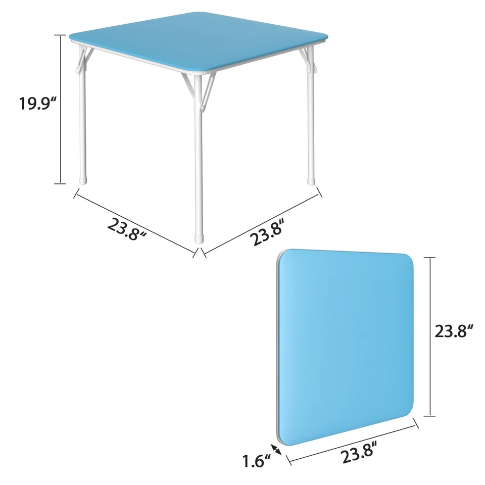 Mesa de Tarjetas Plegable para Niños 24"" Portátil con Cojín Suave Acolchado PU Salón Oficina Foto 2 de 4