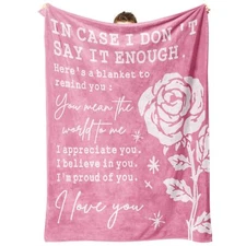 ROMANTIC GIFTS FOR HER I LOVE YOU BLANKET ANNIVERSARY BIRTHDAY GIFTS FOR WOMEN G