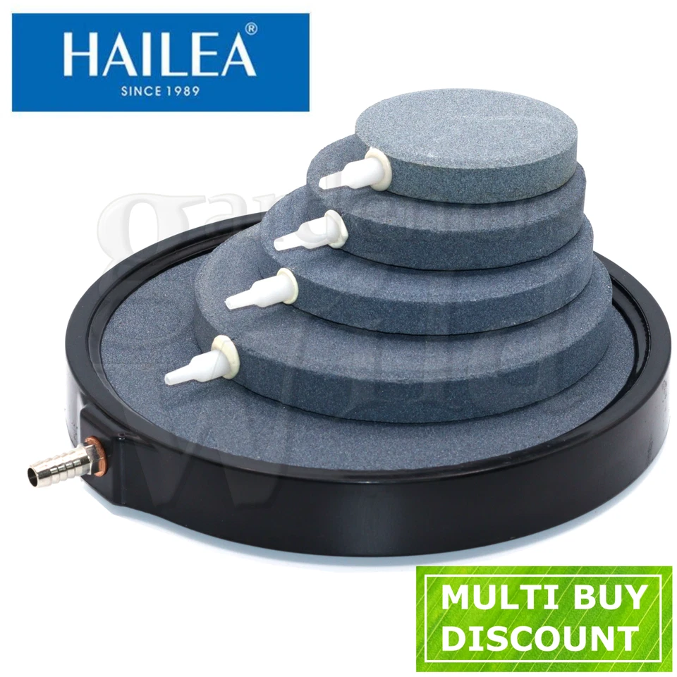 AIR STONE HAILEA airstone diffusore rotondo ceramica koi stagno pesce gorgogliatore lago SALVA - Immagine 3 di 4