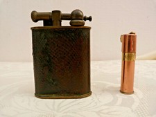 ANCIENS BRIQUETS DE TABLE  laiton galuchat avec petite plaque Ministère finances