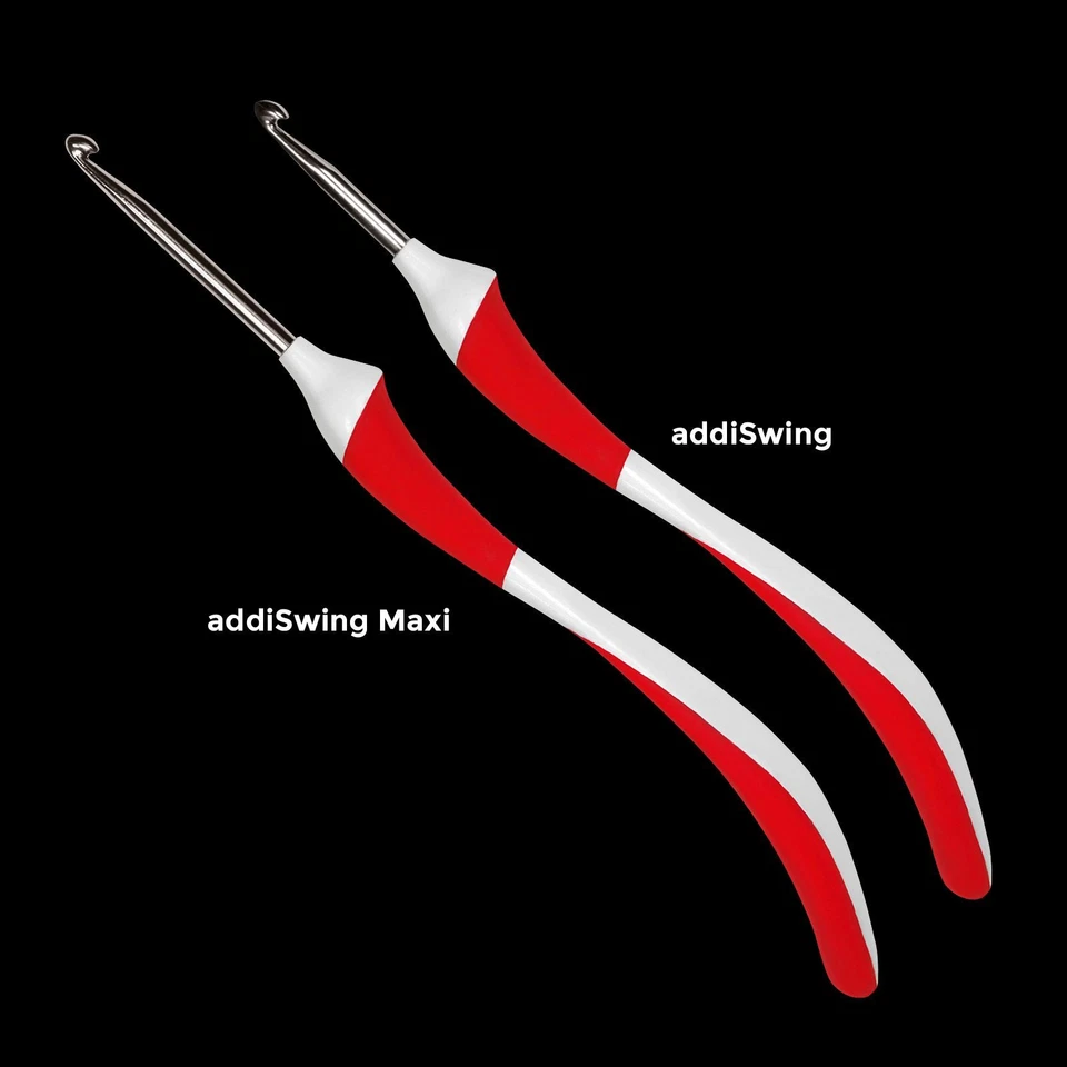 Addi Swing Maxi Häkelnadel ergonomischer Griff mit längere Spitze