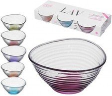 6 Derin Glass Dessert Bowl Cocktail Fruit Salad Ice-cream Sundae Snack Appetiser