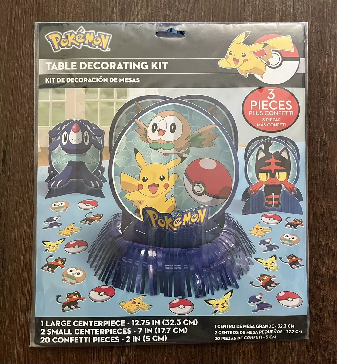 POKEMON Classic Table 3 Piece Centerpiece Kit NEW Party with Pikachu &  Friends